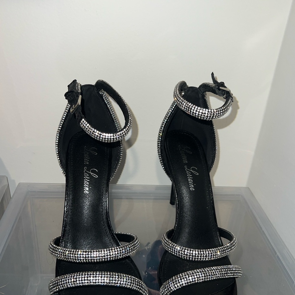 Elegant Black and Silver Laura Lorraine Women's Heels